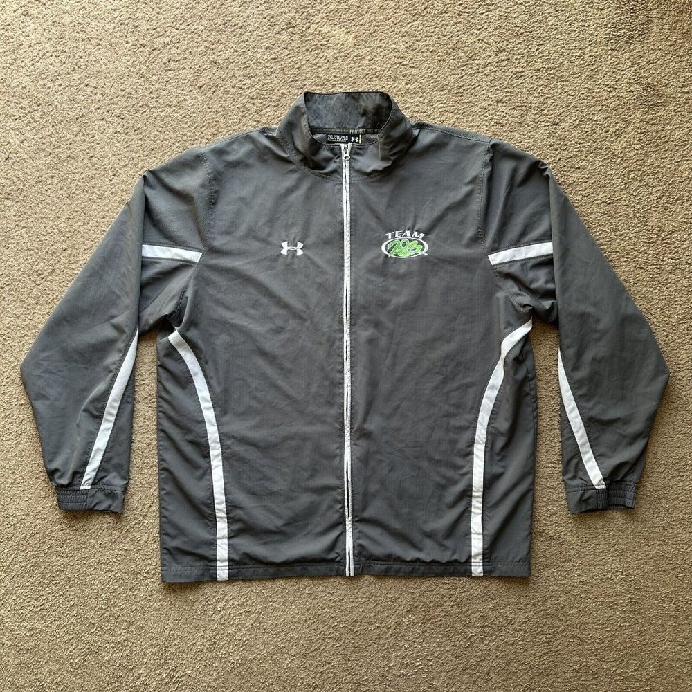 Under Armour Jacket Mens 2XL Windbreaker Full Zip Mock Neck Project This House